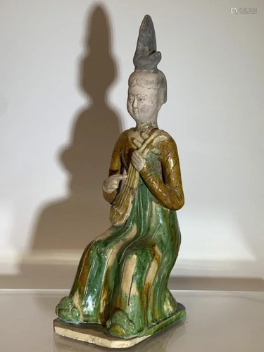 Tang Sancai Glazed Pottery Statue