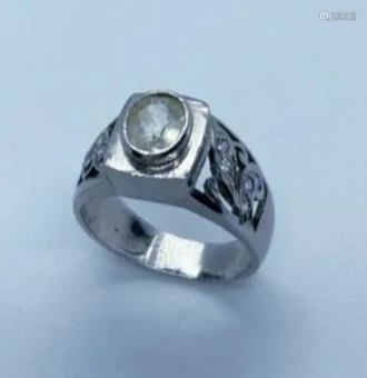 925 Silver with Platinum Plated Jewelry Ring