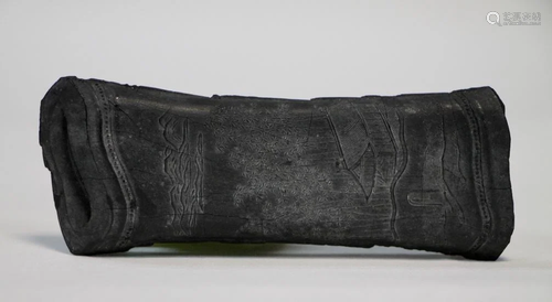 A Scroll - Form Black Ink Cake