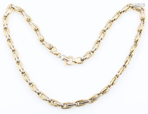 14K YELLOW GOLD THICK LINK CHAIN - 16.5