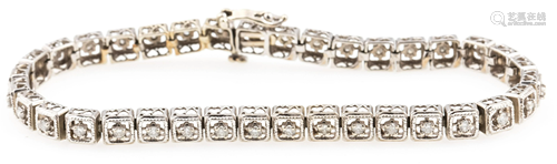 14K WHITE GOLD DIAMOND BRACELET