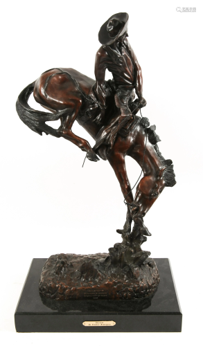 OUTLAW AFTER FREDERIC REMINGTON BRONZE SCULPTURE