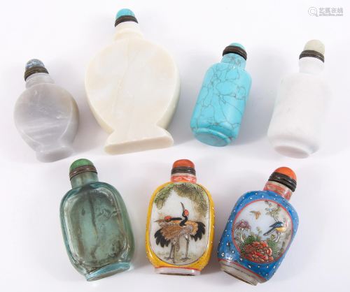 CHINESE SNUFF BOTTLES - LOT OF 7