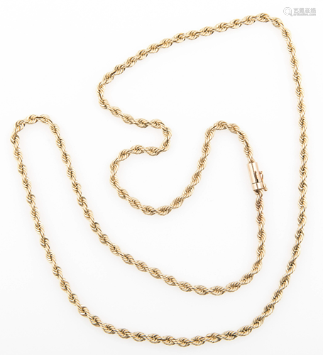 14K YELLOW GOLD ROPE CHAIN