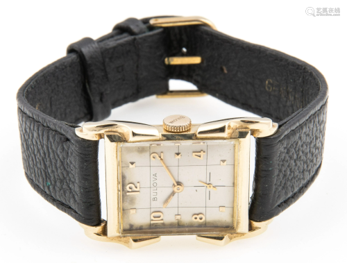 MID-20TH C. BULOVA 14K GOLD CASE WRIST WATCH