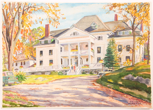 SASCHA MAURER NEW ENGLAND RESIDENCE WATERCOLO…