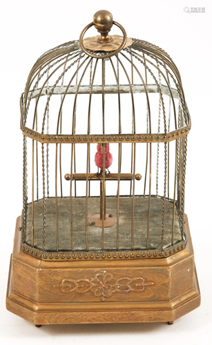 KARL GRIESBAUM KEN-D AUTOMATON SINGING BIRD IN CAGE