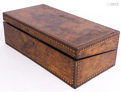 19TH CENTURY MARQUETRY WRITING SLOPE DESK