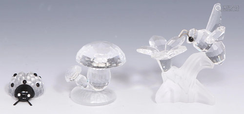 SWAROVSKI SCS CRYSTAL NATURE FIGURINES - LOT OF 3