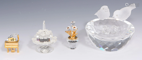 SWAROVSKI SCS CRYSTAL FIGURINES - LOT OF 4