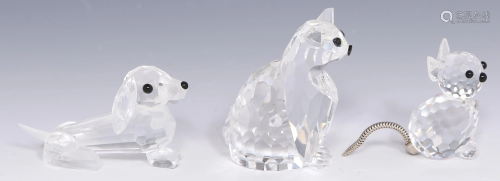 SWAROVSKI SCS CRYSTAL ANIMAL FIGURINES - LOT OF 3