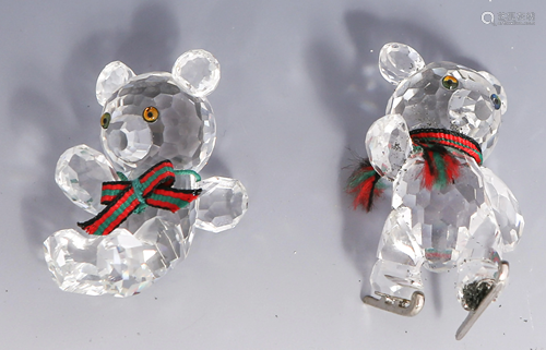 SWAROVSKI CRYSTAL CHRISTMAS BEAR FIGURINES - LOT …