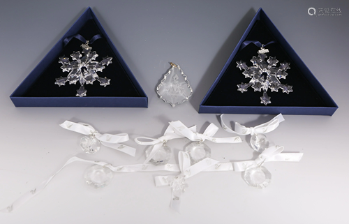 SWAROVSKI CRYSTAL CHRISTMAS TREE ORNAMENTS - LOT…