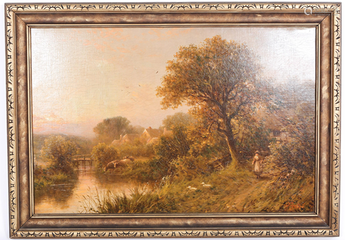 19TH C. ROBERT ROBIN FENSON PASTORAL OIL/CANVAS SI…