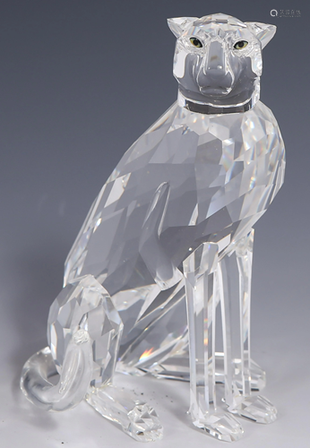 SWAROVSKI CRYSTAL CHEETAH FIGURINE