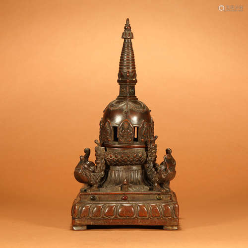 An Eaglewood Carved Pagoda