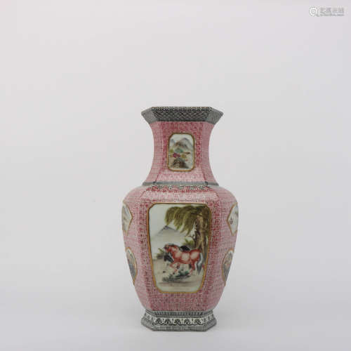 A Enamel Porcelain Vase