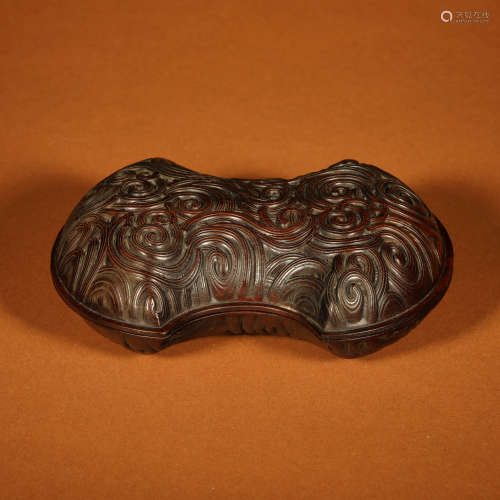 A Cloud Red Sandalwood Carved Box