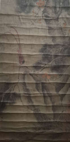 A Chinese Bird-and-flower Hanging Scroll Painting, Cuibai Mark