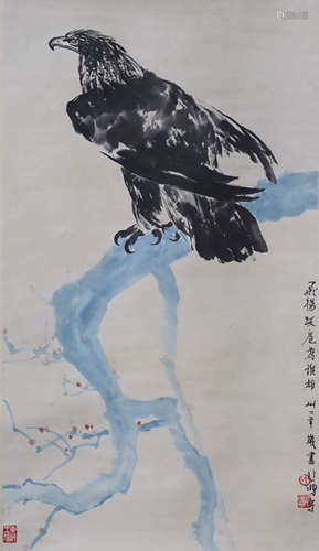 A Chinese Hanging Scroll Painting, Xu Beihong Mark