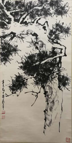 A Chinese Hanging Scroll Painting, Dong Shouping Mark