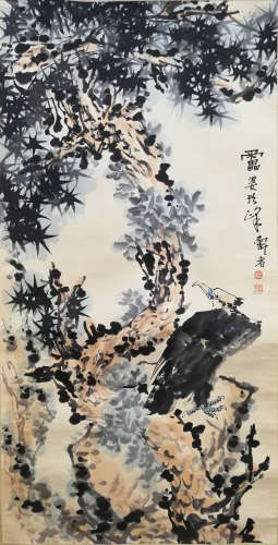 A Chinese Hanging Scroll Painting, Pan Tianshou Mark