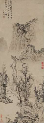 文征明（1470～1559） 雨过寒原图 设色纸本 立轴