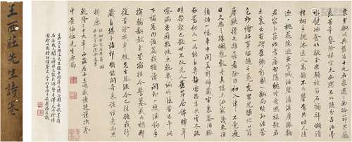 王鸣盛（1722～1797） 行书 题王翚绣谷图长歌 纸本 横披