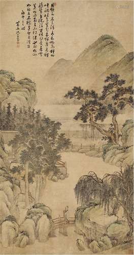 沈宗骞（1736～1820） 山居图 设色纸本 立轴