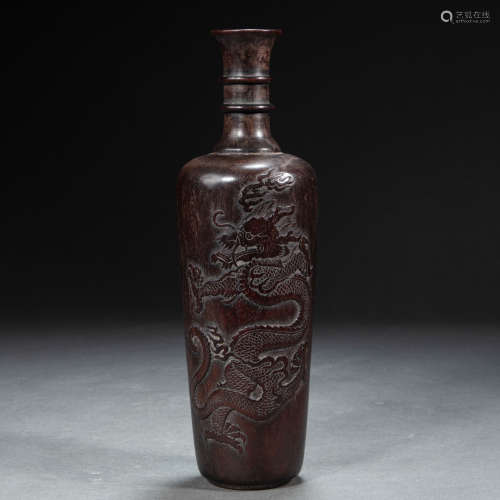 CHINESE ROSEWOOD BOTTLE