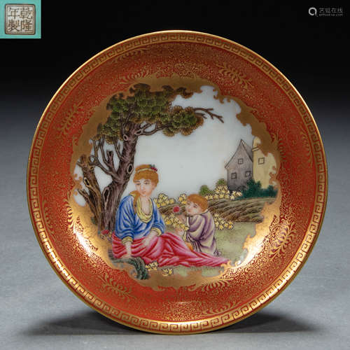 CHINESE ENAMEL PORCELAIN PLATE