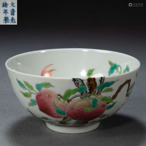 CHINESE PORCELAIN BOWL, PEACH PATTERN
