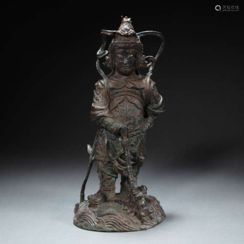 CHINESE VEDIC COPPER HUMAN FIGURE STATUE