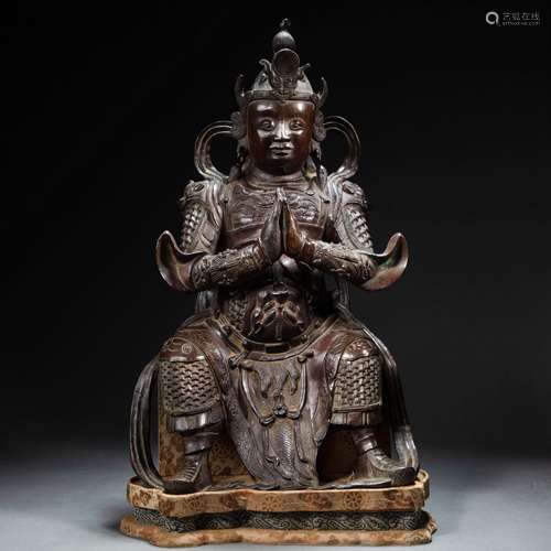 CHINESE BRONZE VEDIC STATUE