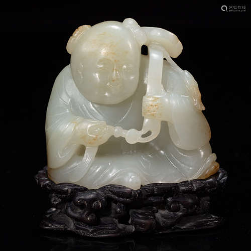 CHINESE HETIAN JADE RUYI BOY