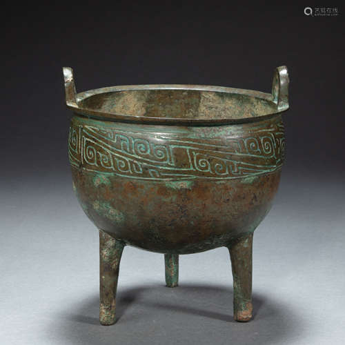 CHINESE BRONZE TRIPOD DING