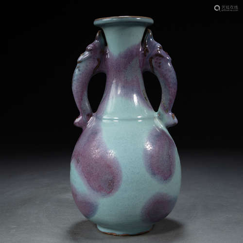 CHINESE JUN WARE AMPHORAB VASE