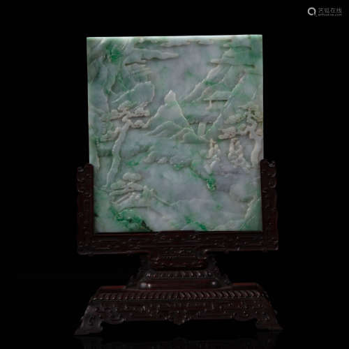CHINESE JADE TABLE SCREEN