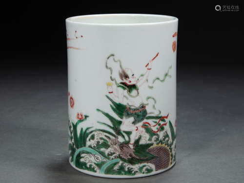 CHINESE PORCELAIN PEN HOLDER