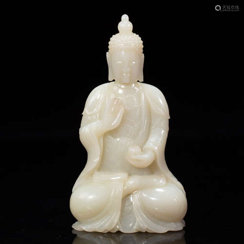 CHINESE HETIAN JADE BUDDHA