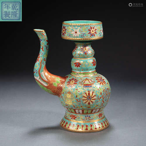 CHINESE PORCELAIN ENAMEL POT