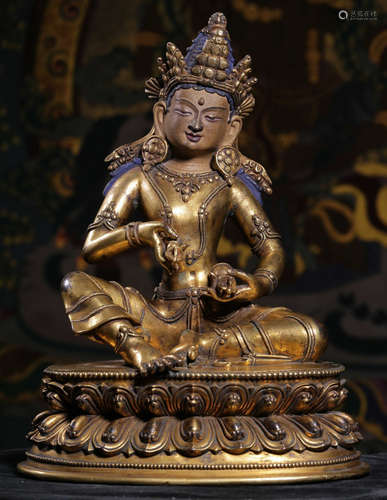 GILT BRONZE BUDDHA STATUE