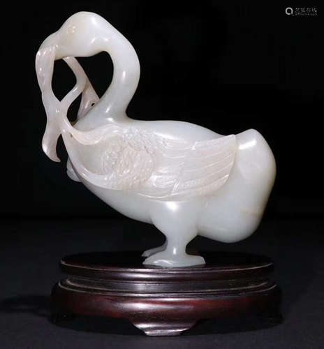 XINJIANG HETIAN JADE GOOSE SHAPE PENDANT