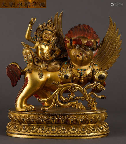 GILT BRONZE BUDDHA STATUE