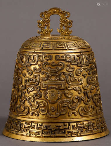 GILT BRONZE BELL ORNAMENT