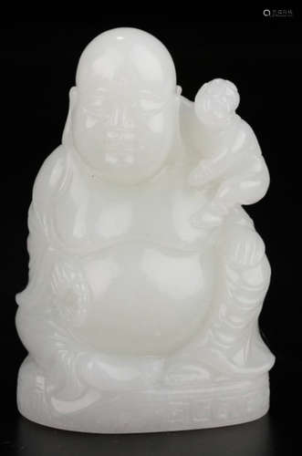 HETIAN JADE MAITREYA SHAPE PENDANT