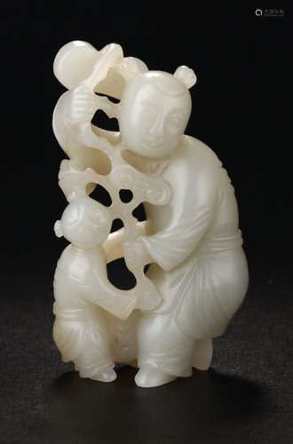 HETIAN JADE CHILD SHAPE PENDANT