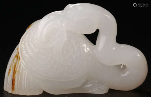 HETIAN JADE GOOSE PENDANT