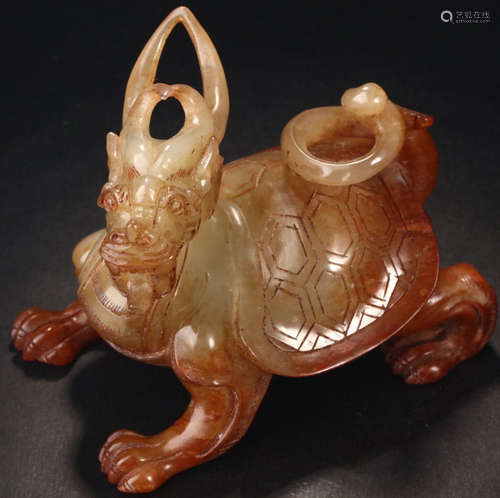 HETIAN JADE BEAST PENDANT