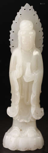 HETIAN JADE GUANYIN BUDDHA STATUE